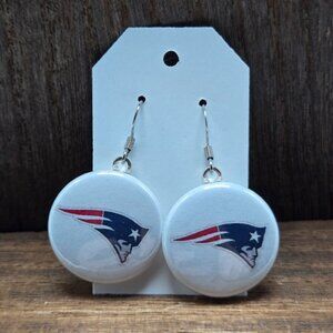 New England Patriots Earrings NFL Football Pats Souvenir Game Day Dangle Drop